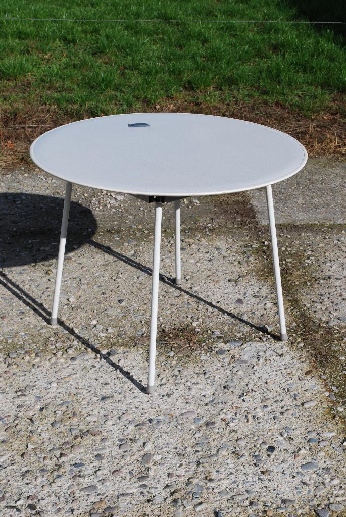 Ronde tafel vintage, Huis en Inrichting, Tafels | Eettafels, Ophalen, Gebruikt, 50 tot 100 cm, Overige materialen