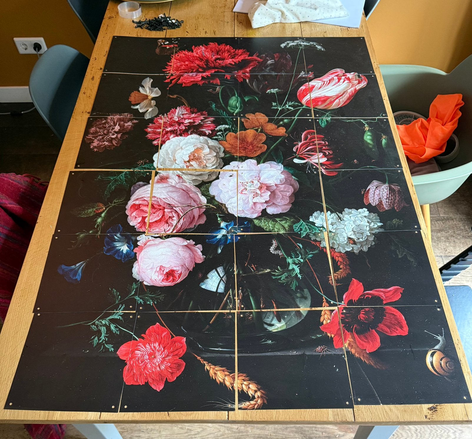 IXXI Stilleven met bloemen in een glazen vaas 80 x 120cm, Ophalen of Verzenden