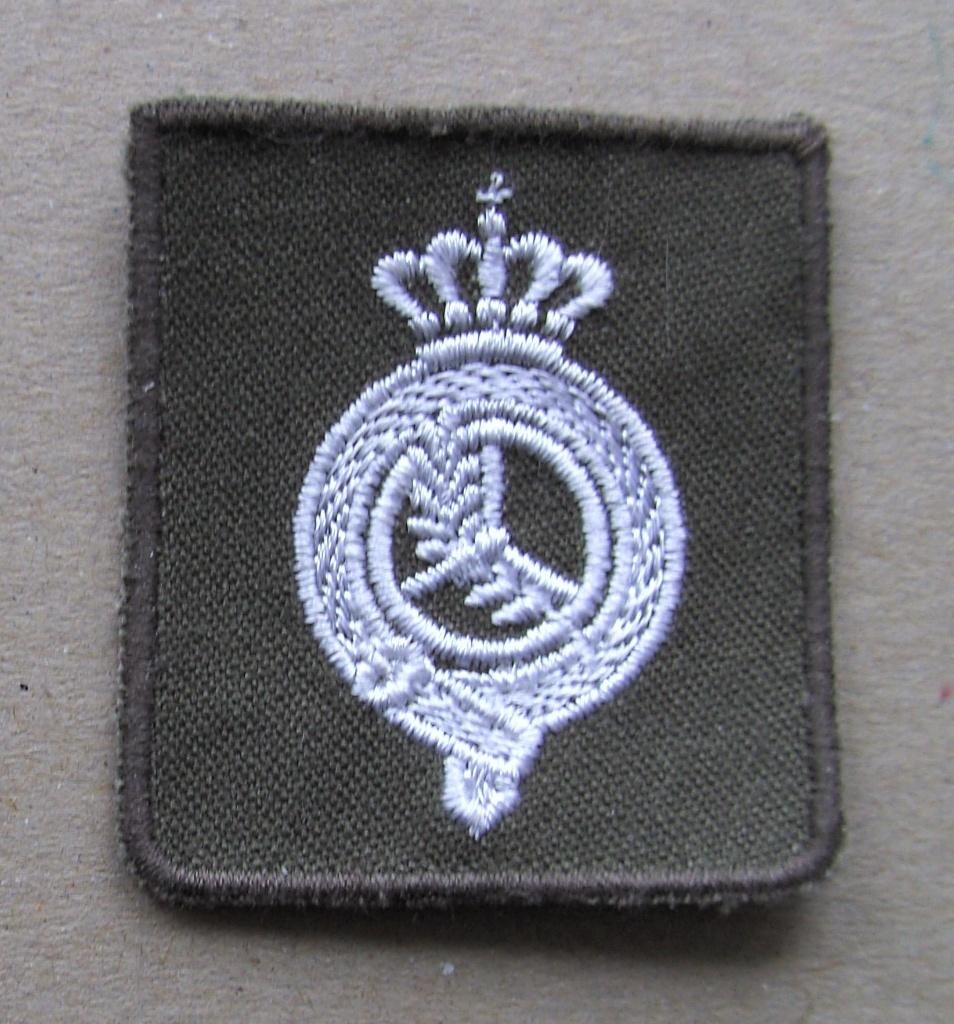 5x5 embleem  -  Buitengewoon Voertuig Bestuurder, Ophalen of Verzenden, Landmacht, Nederland, Embleem of Badge
