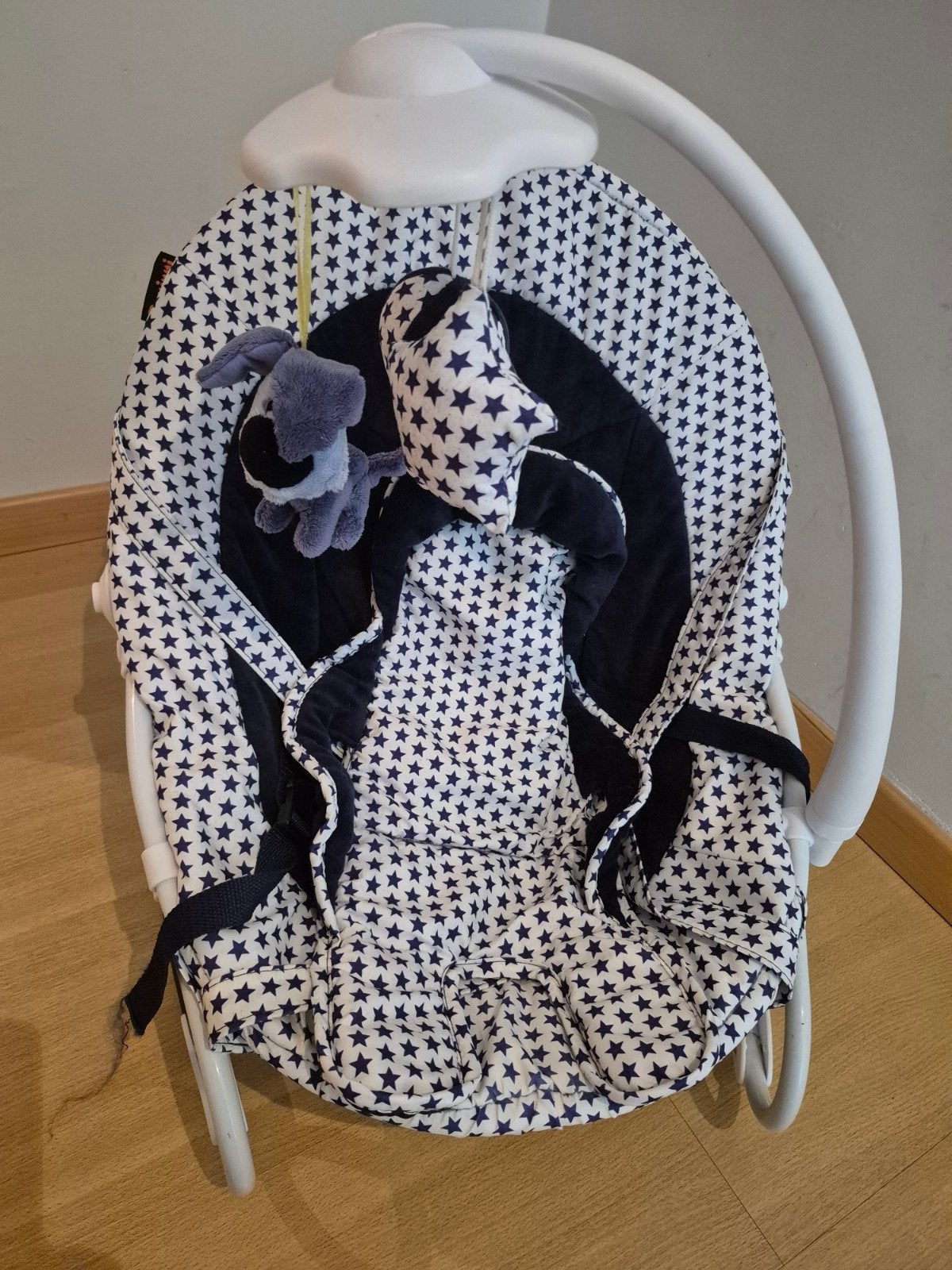 Comfortabele Wipstoel met Sterrenpatroon Woezel en Pip, Wipstoel, Ophalen, Overige merken, Met gordel(s) of riempje(s)