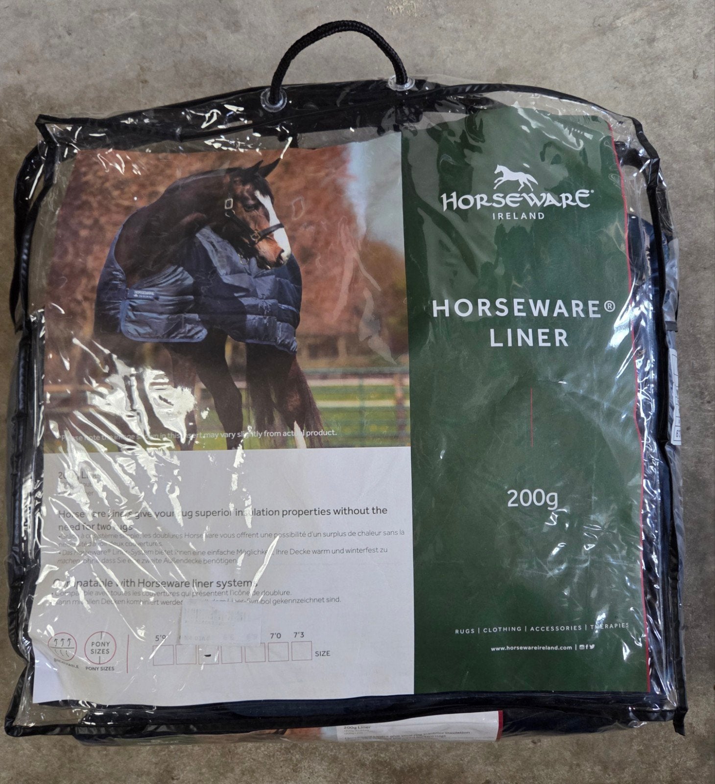 Amigo Horseware liner 200 gram.mt 6,3, Cob (M), 200 g, Ophalen of Verzenden, Zo goed als nieuw