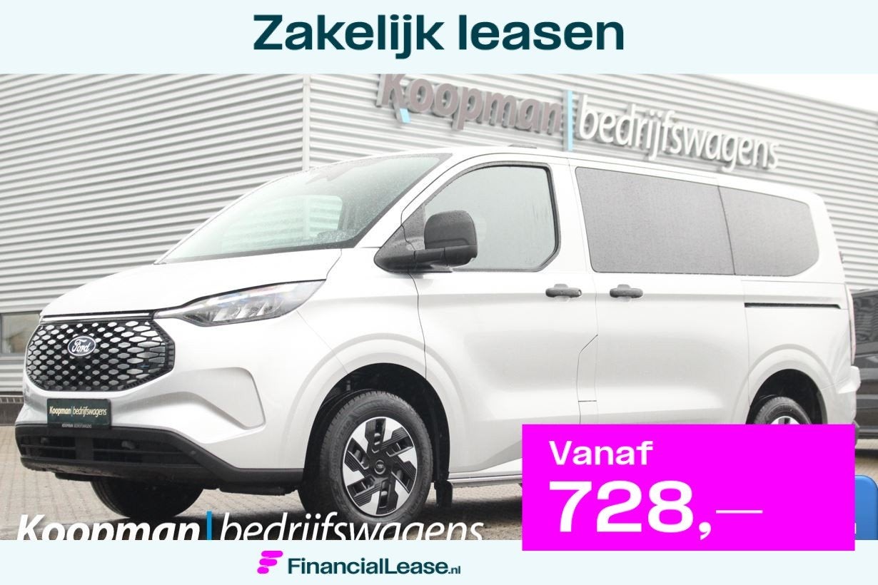Ford E-Transit Custom 320 L1H1 Kombi | 9 persoons | Trend |, Automaat, Achterwielaandrijving, Overige carrosserieën, 2200 kg