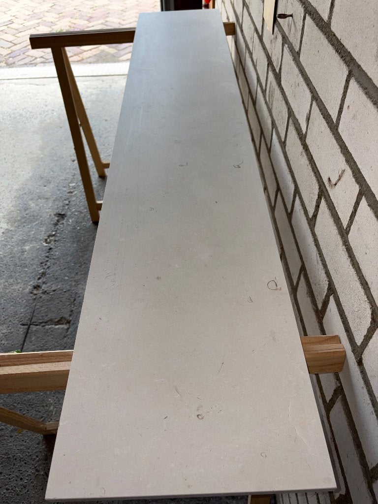 Vensterbank strook van marmer kleur is crème afm:156x30x1,6, Ophalen, Overige materialen, Vensterbanken, Nieuw