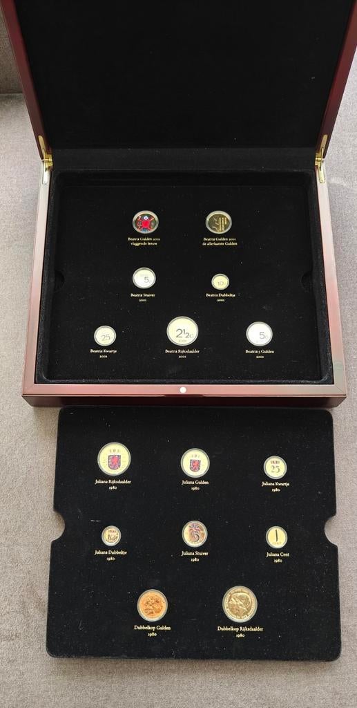 Verzamelset Nederlandse Gulden 'Goud editie', Postzegels en Munten, Munten en Bankbiljetten | Toebehoren, Ophalen of Verzenden