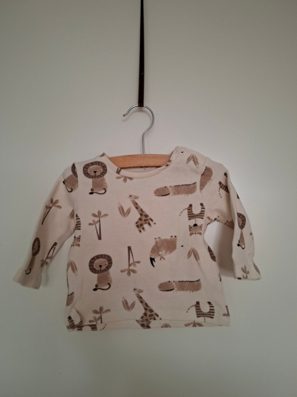 Mini longsleeve met dierenprint - Maat 68 z.g.a.n., Jongetje of Meisje, MINI, Ophalen of Verzenden, Zo goed als nieuw