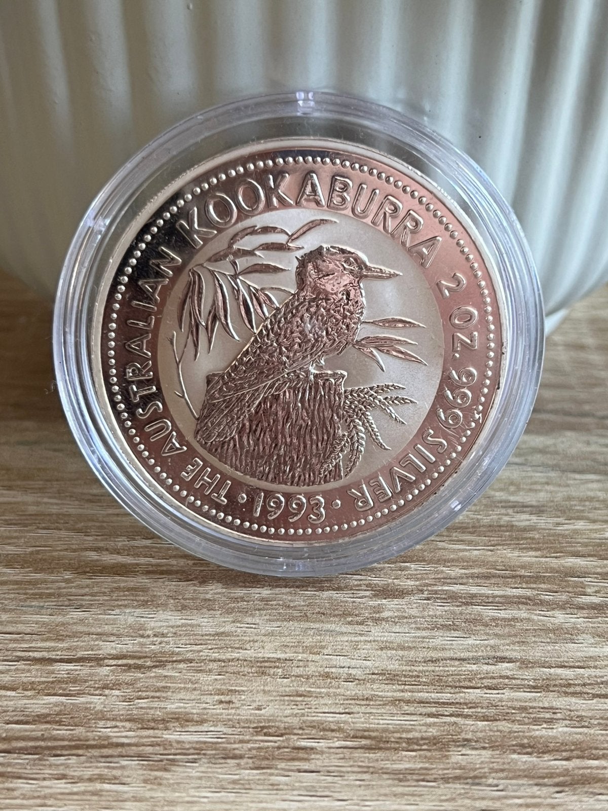 2 OZ 1993 Australian Kookaburra 999 zilver, Ophalen of Verzenden, Zilver
