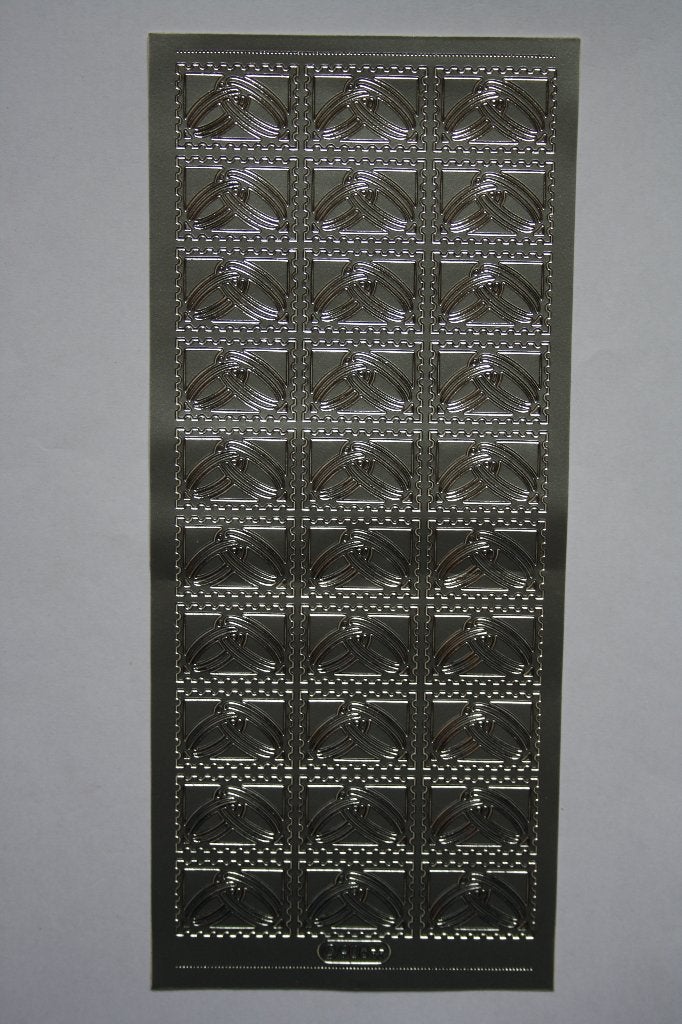 11 st. sierstickers Ringen in kaders zilverkleur 8804, Hobby en Vrije tijd, Ophalen of Verzenden, Nieuw, Overige thema's, Overige typen