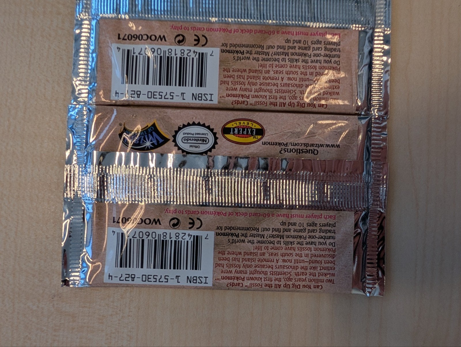 Pokémon Lotje Fossil 1st Edition Booster Packs (3 stuks) – A, Ophalen of Verzenden