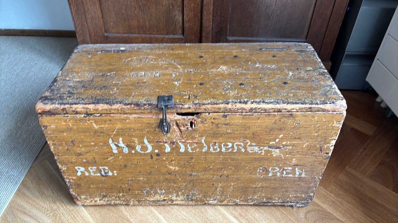 Antieke PSU (persoonlijke uitrusting uit het leger) kist., Minder dan 50 cm, Gebruikt, 50 tot 100 cm, Ophalen of Verzenden
