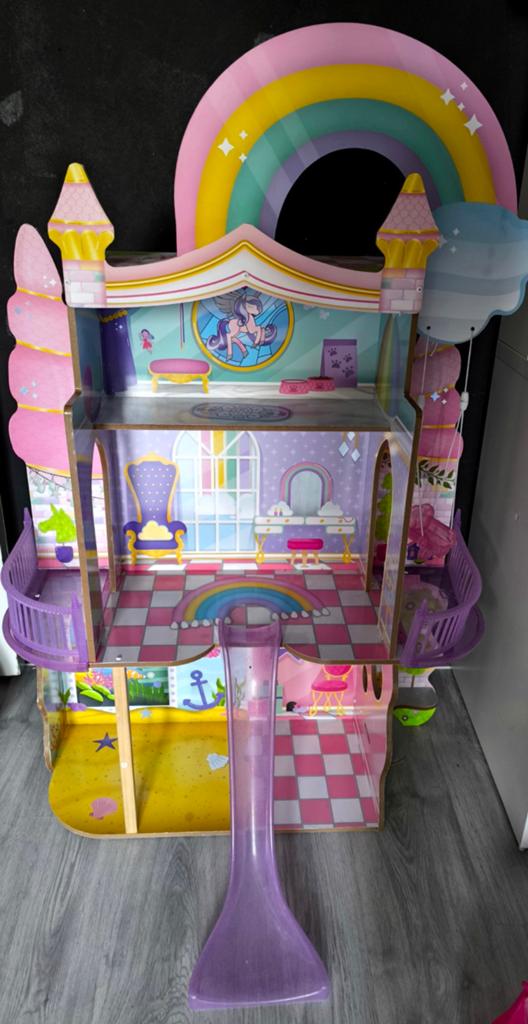 Kidkraft groot barbiehuis poppenhuis, Kinderen en Baby's, Speelgoed | Poppenhuizen, Ophalen, Zo goed als nieuw, Poppenhuis
