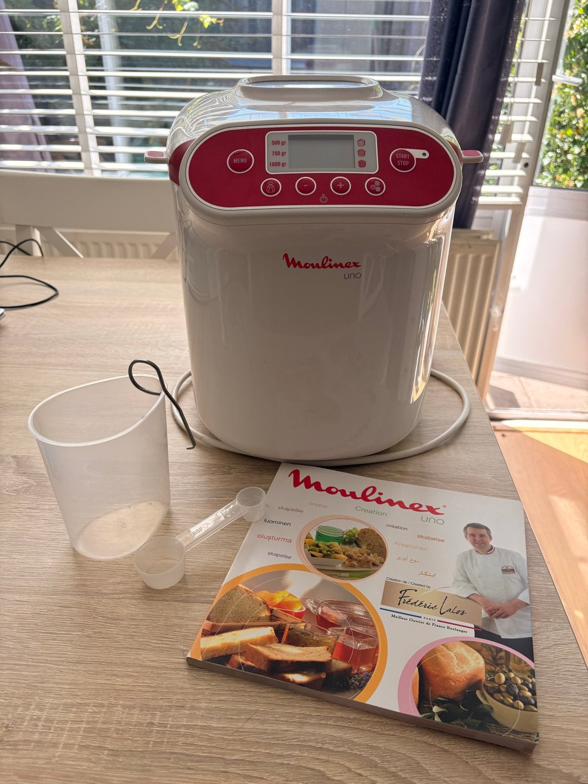 Moulinex Uno broodbakmachine met accessoires, Ophalen, Gebruikt, Kijkvenster