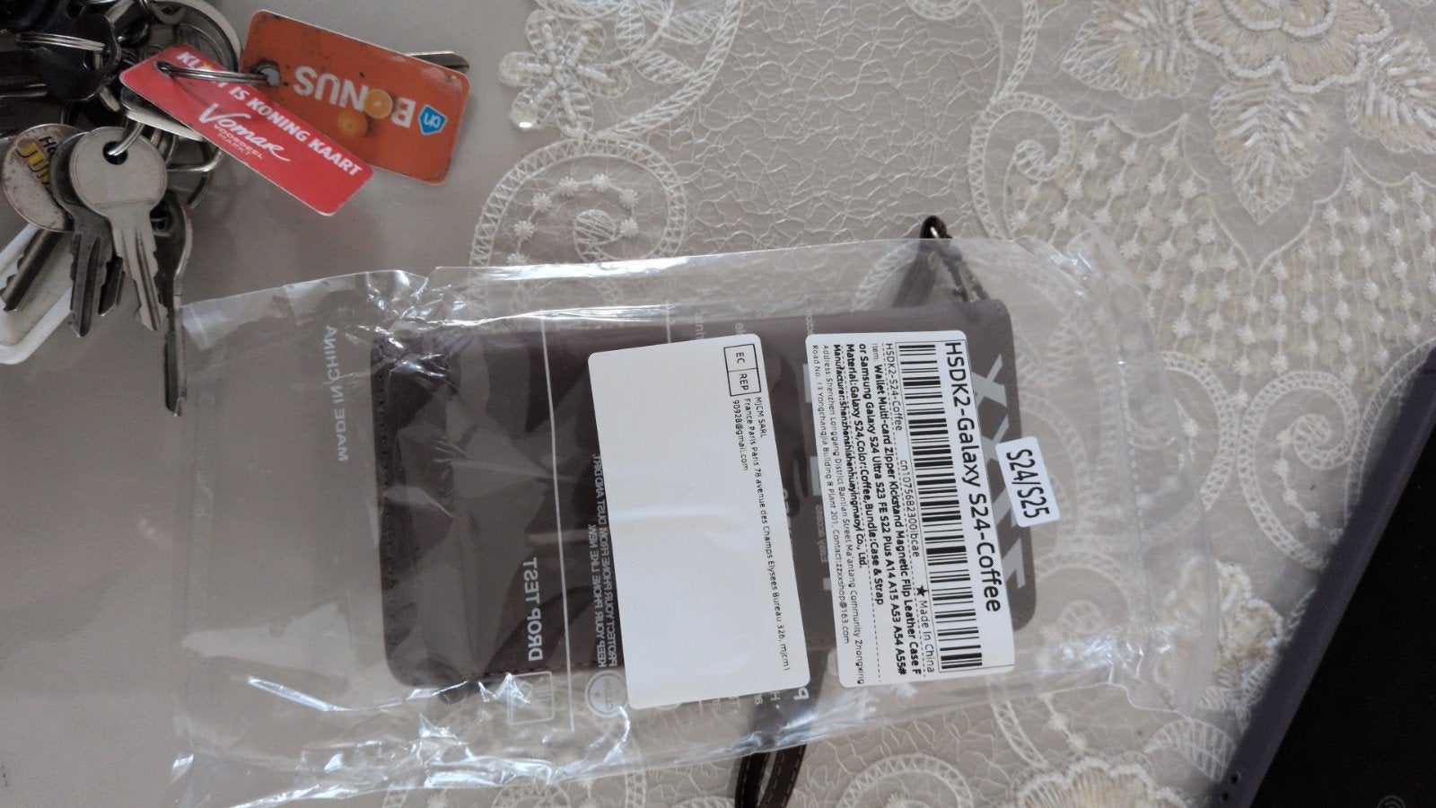 Samsung S24 S25 Hoesje - Koffie Kleur Flipcase, Ophalen, Nieuw