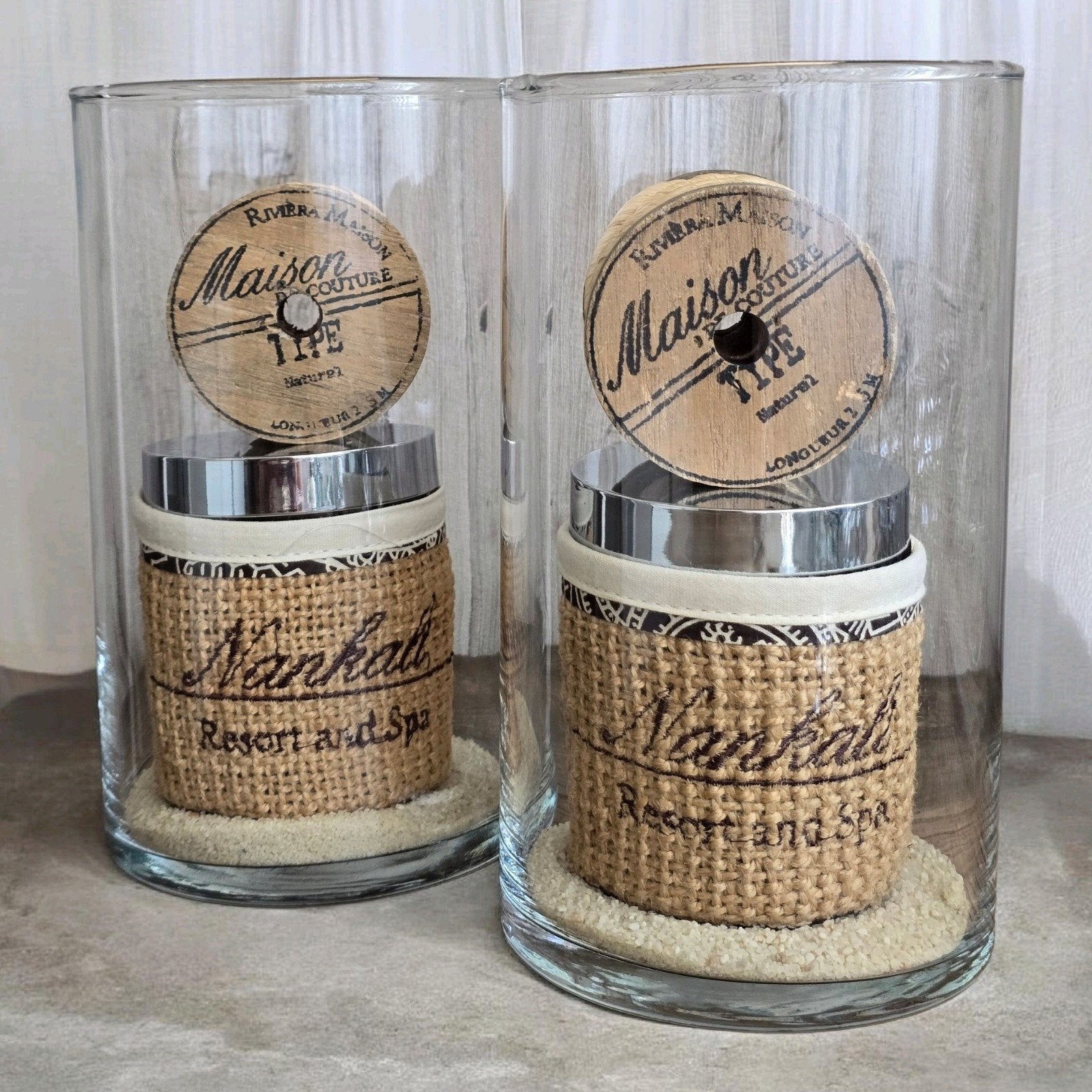 Rivièra maison  nankali & RM klos in cilinder, Ophalen of Verzenden, Overige kleuren, Glas, Minder dan 50 cm
