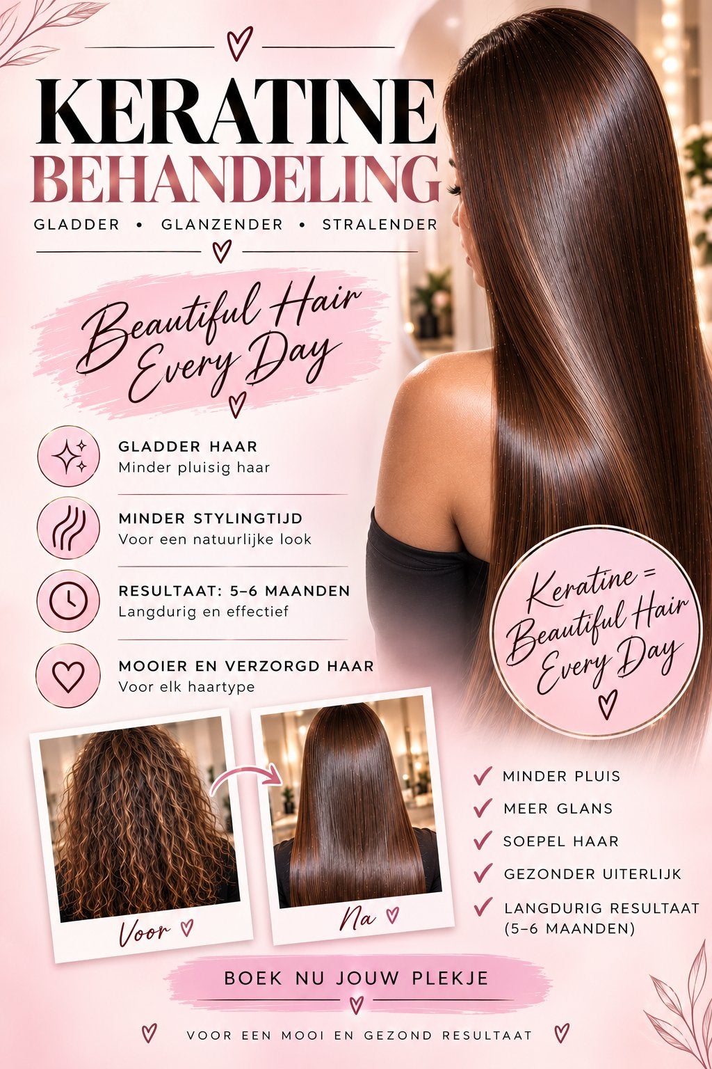 Keratine behandeling -15% Oktober, Ophalen of Verzenden, Zo goed als nieuw, Overige typen