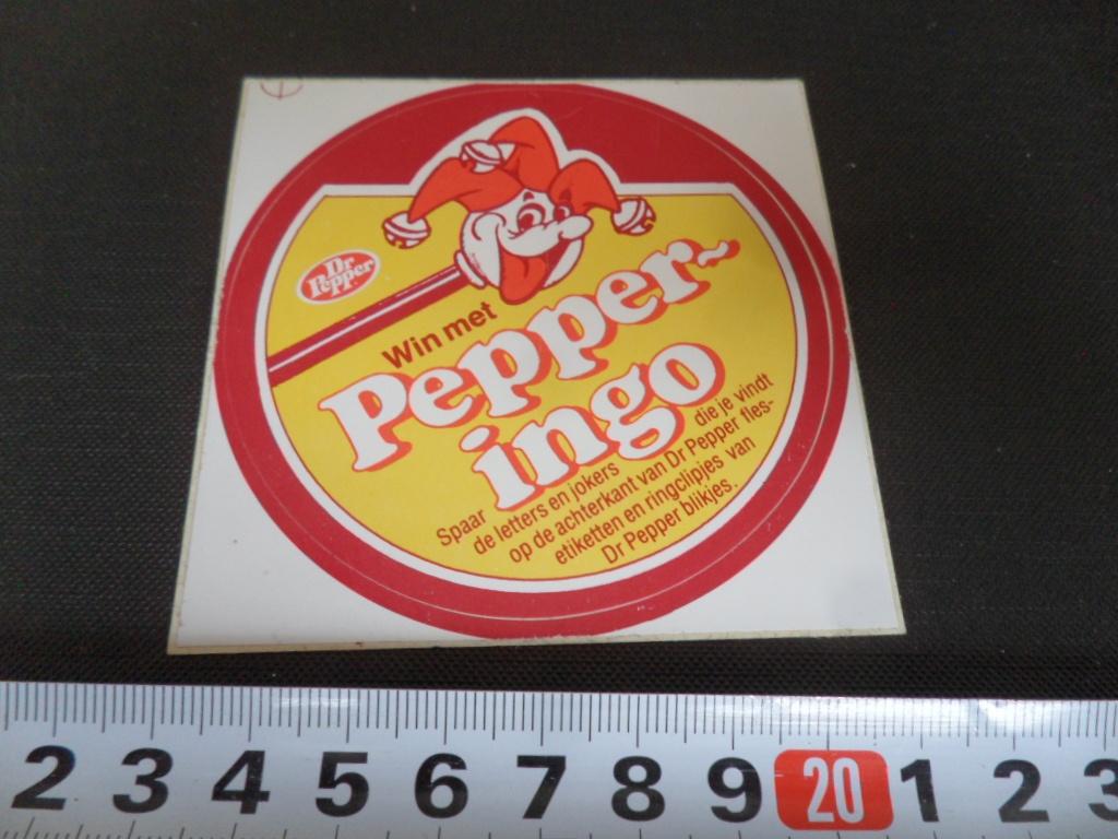 sticker frisdrank win met pepper-ingo dr pepper, Ophalen, Zo goed als nieuw