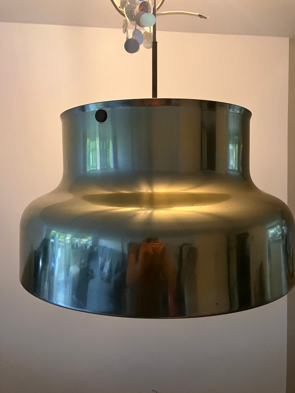 Design hanglamp jaren 60 Anders Pherson, Ophalen, Scandinavisch design, jaren 60., Zo goed als nieuw, Metaal