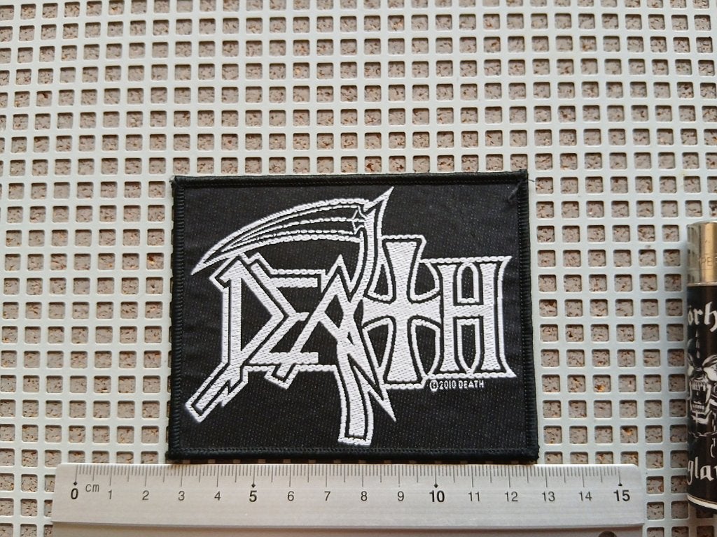 Death leuke originele 2010 logo patch d128 metal, Ophalen of Verzenden, Nieuw, Kleding