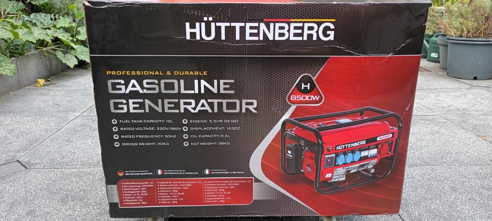 Generator Huttenberg H 8500W, Ophalen, Nieuw, Minder dan 5 kVA, Benzine