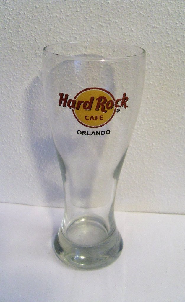 Hardrock Café Orlando Glas Hardrock Cafe USA Bierglas, Ophalen of Verzenden, Zo goed als nieuw, Bierglas