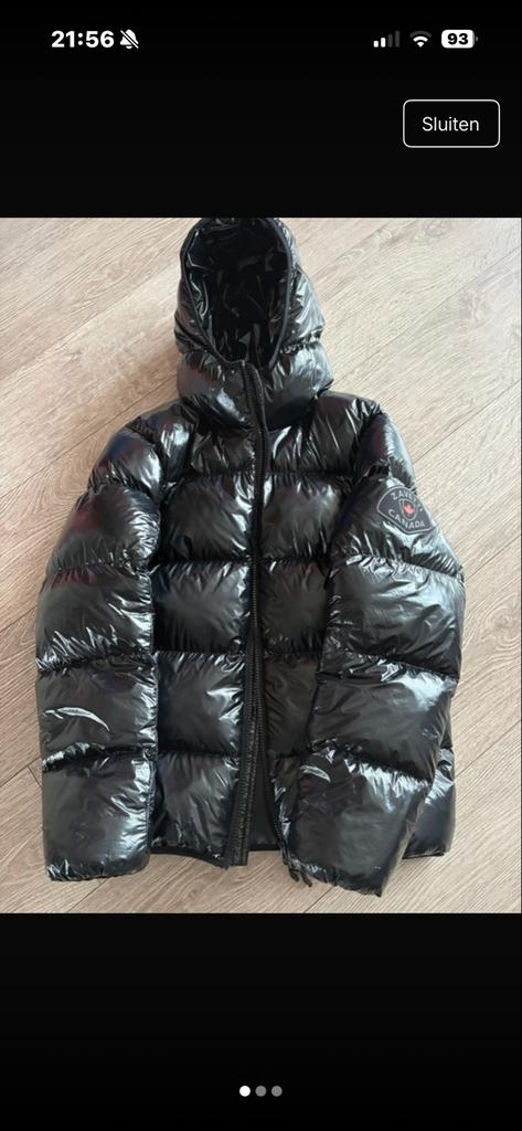 Zavetti Canada Glanzend Zwart Winterjack Maat M, Ophalen of Verzenden, Zo goed als nieuw, Maat 38/40 (M), Zwart