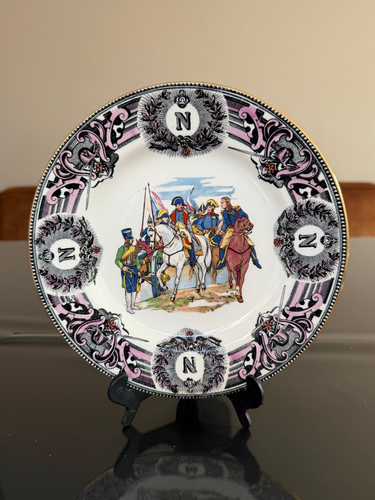 Antiek Boch Frères Napoleon Bord - Bataille de Friedland 180, Ophalen of Verzenden
