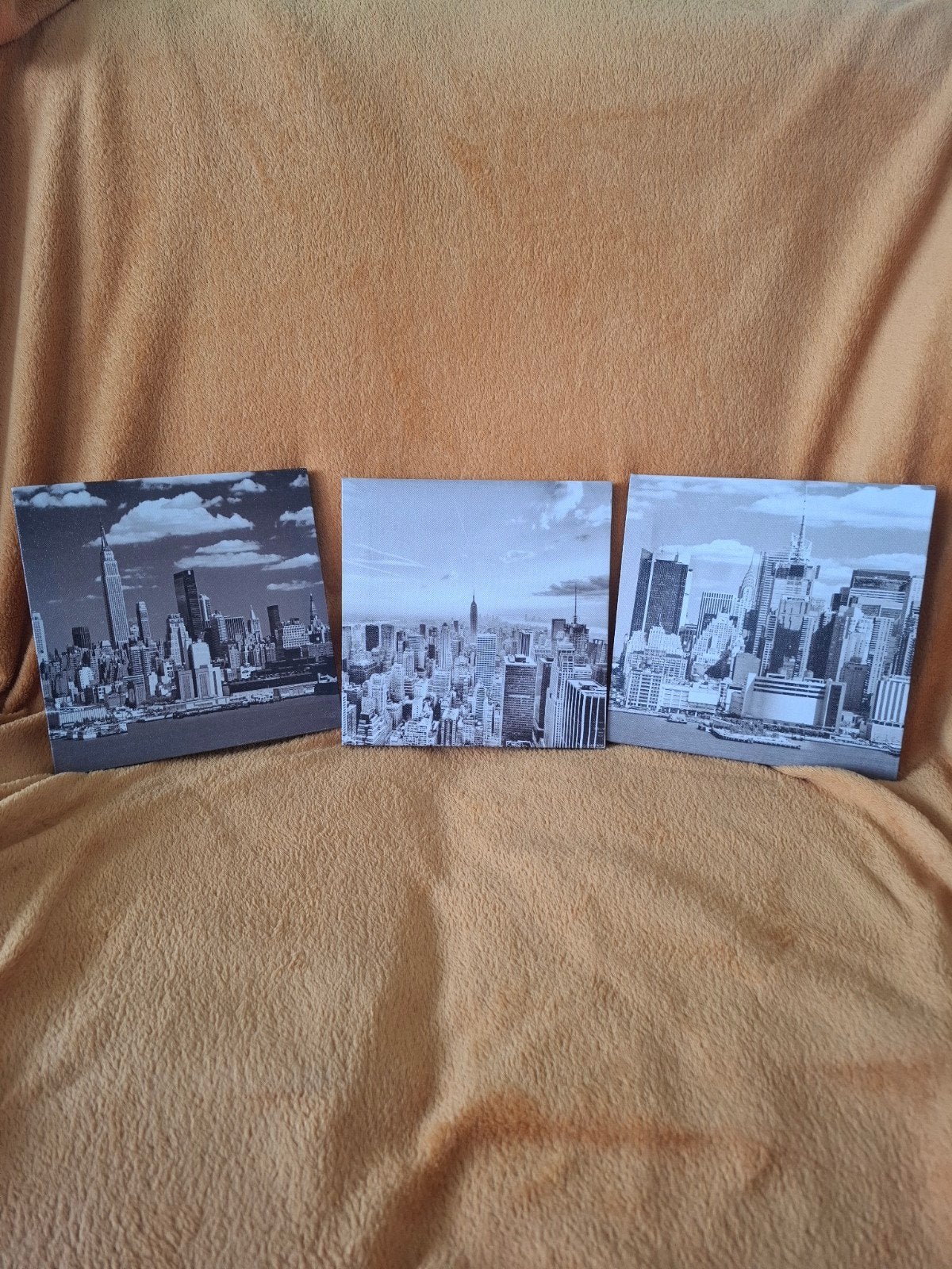 3 canvas | New York skyline | 20cm x 20cm, Ophalen of Verzenden
