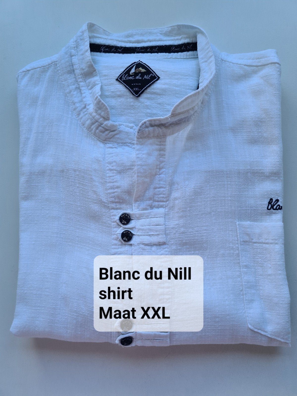 Blanc du Nill shirt - Maat XXL - Zo goed als nieuw, Kleding | Heren, Overhemden, Blanc du Nill, Wit, Ophalen of Verzenden, Zo goed als nieuw