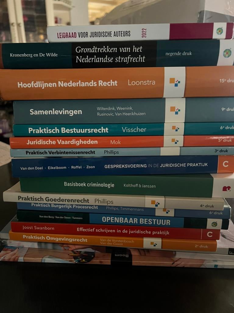 Studie boeken 1’ jaar hbo rechten, Boeken, Verzenden, Alpha, Zo goed als nieuw, HBO