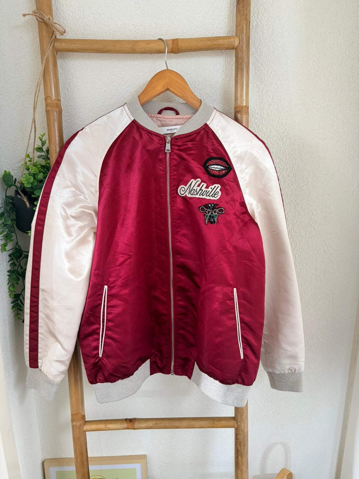 Mango bomber maat M, Ophalen of Verzenden, Zo goed als nieuw, Maat 38/40 (M), Rood