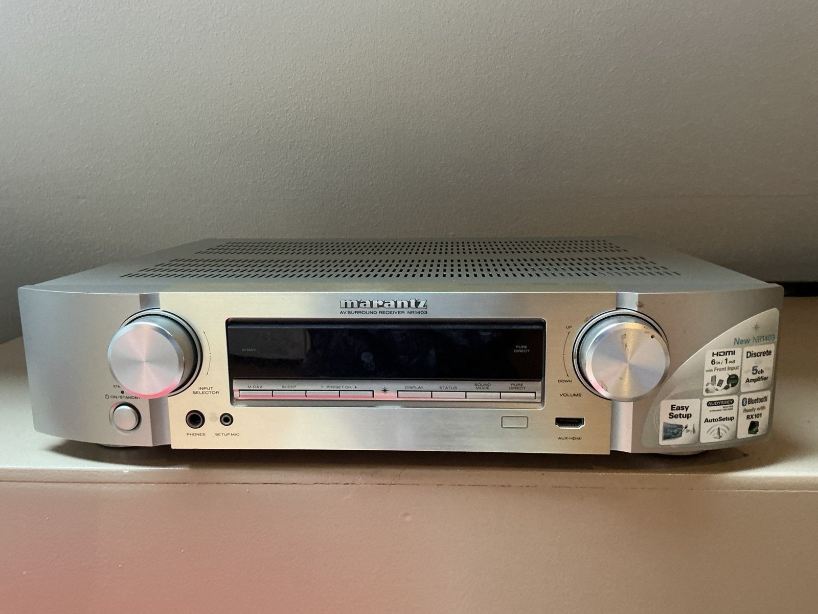 Marantz NR1403 AV Surround Receiver - Nieuwstaat, Marantz, Ophalen of Verzenden, Zo goed als nieuw, 60 tot 120 watt