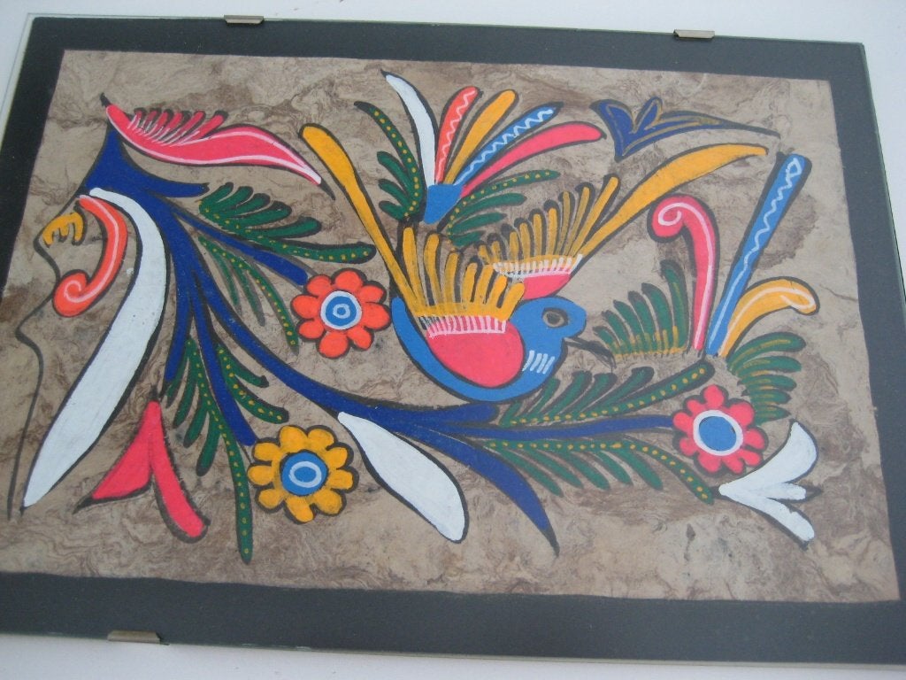 Acapulco voorstelling op kurk, Overige typen, Ophalen of Verzenden, Overige stijlen, Glas