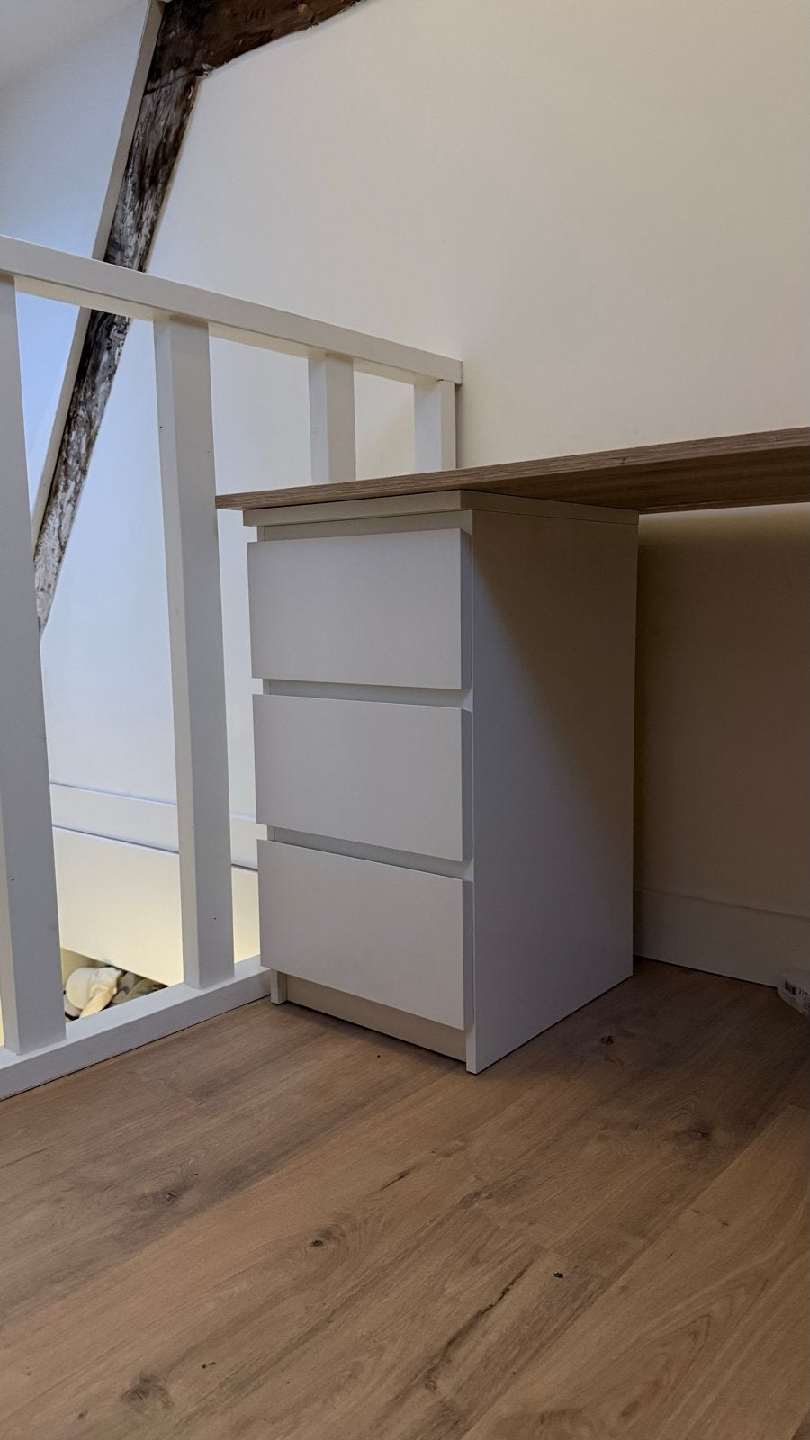 2 beschikbaar: IKEA Malm Witte ladekast met 3 laden, Huis en Inrichting, Ophalen, Minder dan 50 cm, Zo goed als nieuw, 3 of 4 laden