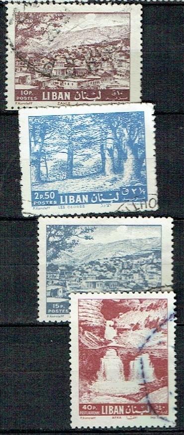 Libanon 1961 Toerisme  Stad Bos Waterval, Verzenden, Gestempeld, Overige thema's