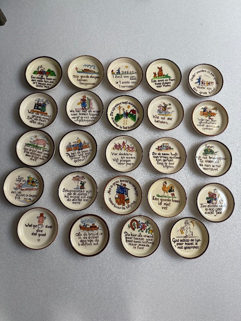 vintage/retro Vlieg Uut Holland (Soest)bordjes met spreuk, Verzenden
