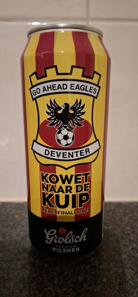 Go Ahead Eagles bekerfinale bierblikjes + bierviltjes, Ophalen of Verzenden, Nieuw, Overige binnenlandse clubs, Overige typen