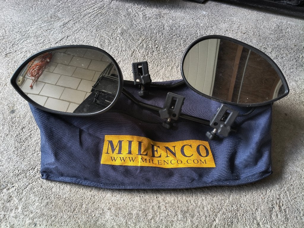 Milenco caravan spiegels, Caravans en Kamperen, Caravan accessoires, Ophalen of Verzenden, Gebruikt