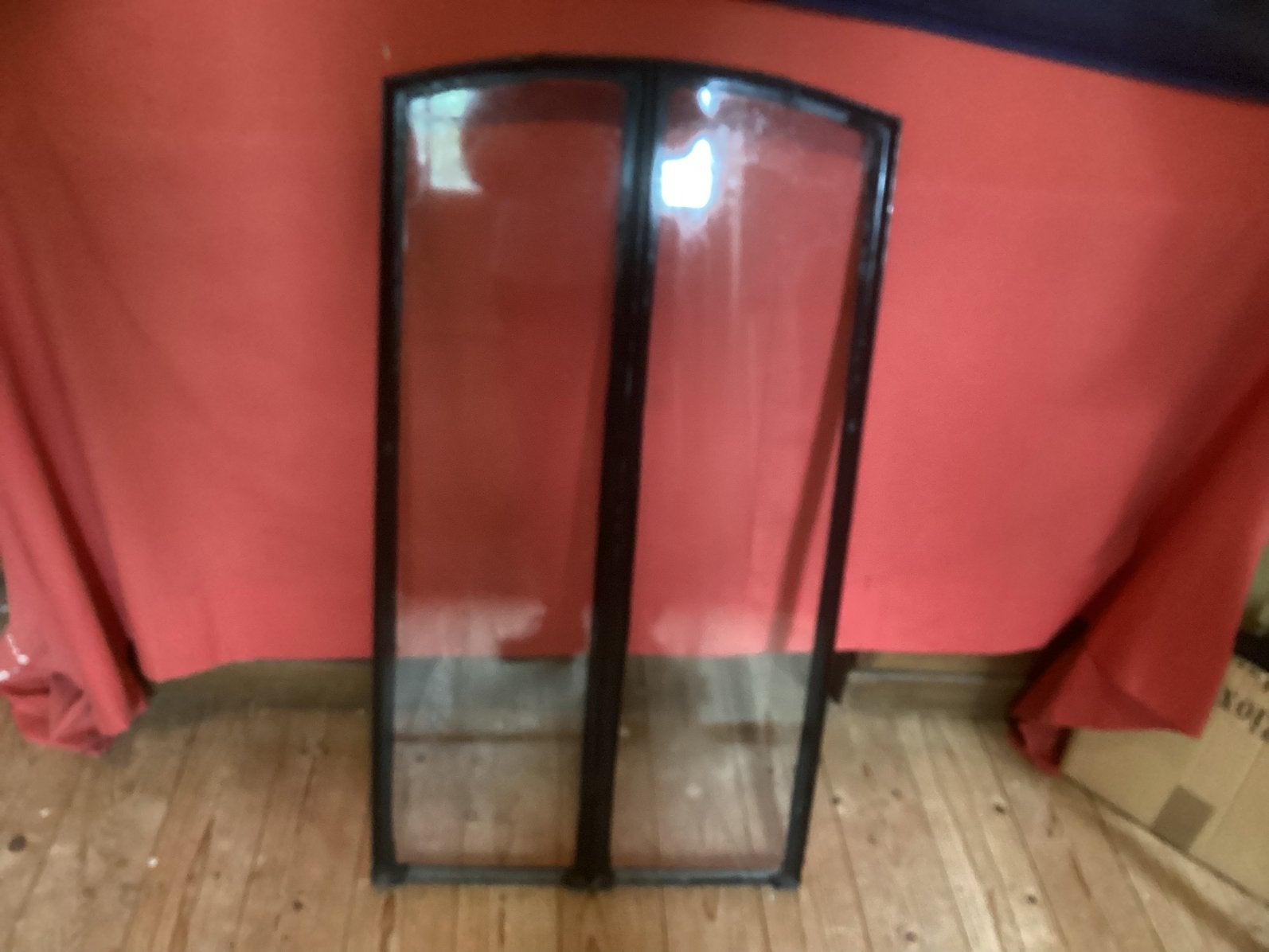 Antiek smeedijzeren raam, Doe-het-zelf en Verbouw, Ophalen, Gevelraam of Ruit, Gebruikt, Minder dan 80 cm