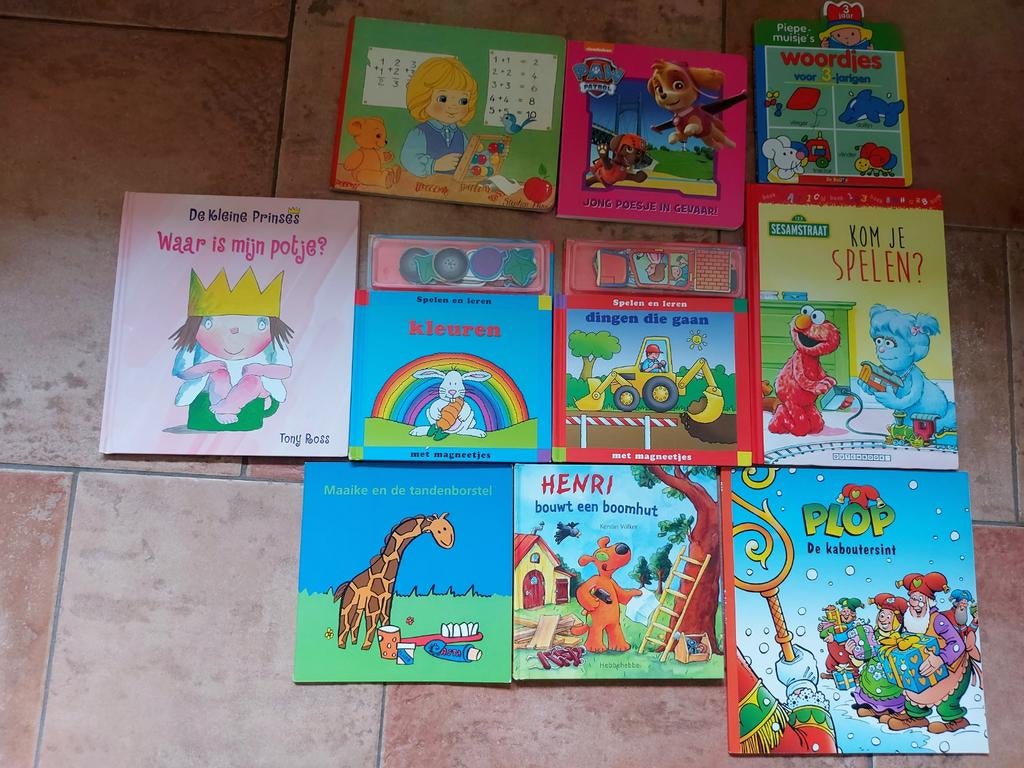 Diverse kinderboeken: Sesamstraat, Plop, Paw Patrol en meer, Boeken, Ophalen of Verzenden, Gelezen, Diverse auteurs, Fictie algemeen