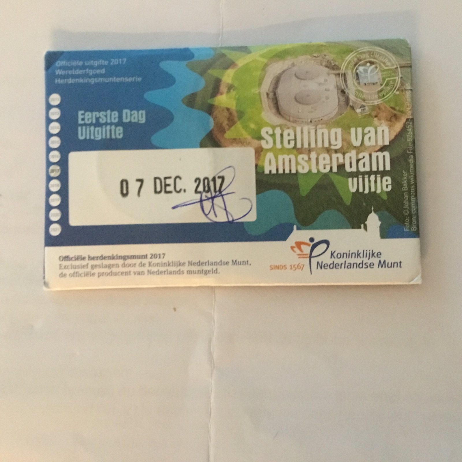 COINCARD EERSTE DAG UITGIFTEN 2017., Ophalen of Verzenden, Overige landen, 2 euro