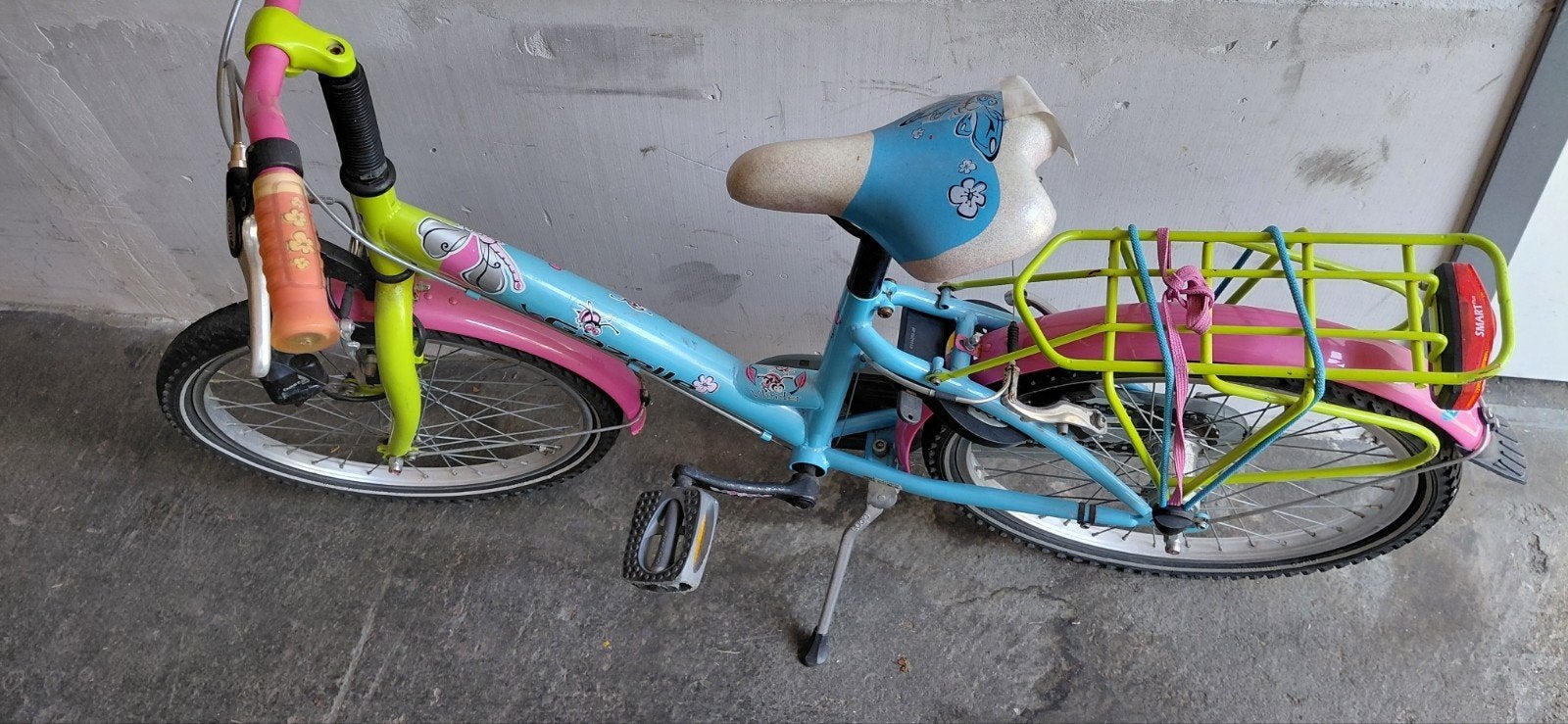 Gazelle Vlinder kinderfiets 20 inch - Roze/Blauw/Groen, Gebruikt, Velgrem, Ophalen of Verzenden, Handrem