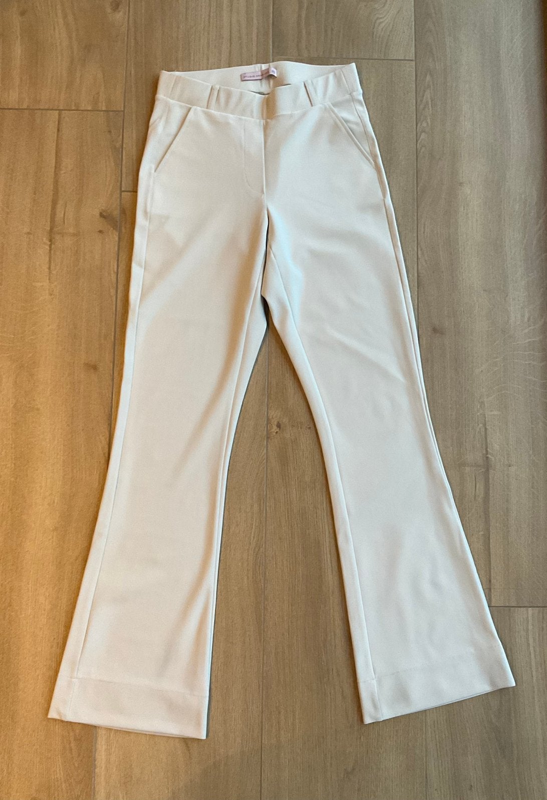 Studio Anneloes travelbroek kitkleur, maat XXS, flairedpijp, Overige kleuren, Ophalen of Verzenden, Zo goed als nieuw, Maat 34 (XS) of kleiner
