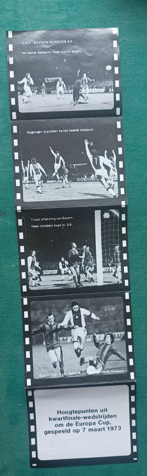 Filmstrip 1973 Europa Cup Ajax, FC Twente, Ophalen of Verzenden, Gebruikt, Ajax, Poster, Plaatje of Sticker