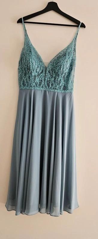 Mooie babyblue/turquoise galajurk, Maat 38/40 (M), Blauw, Ophalen of Verzenden, Zo goed als nieuw