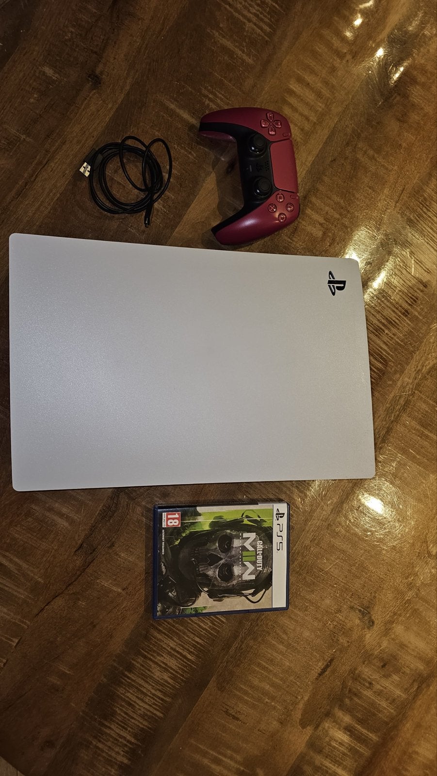 PS5 Disc Edition met Controller, Oplader en Call of Duty, Ophalen of Verzenden, Zo goed als nieuw, Playstation 5