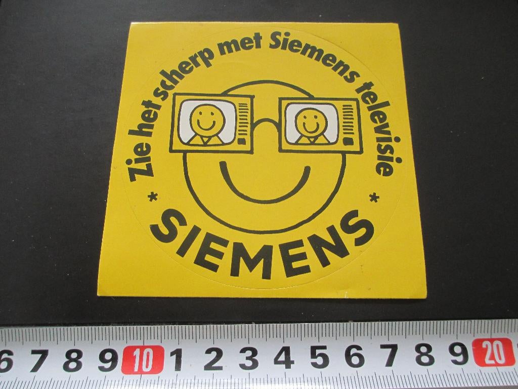 sticker zie het scherp met SIEMENS televisie, Verzamelen, Stickers, Ophalen, Zo goed als nieuw