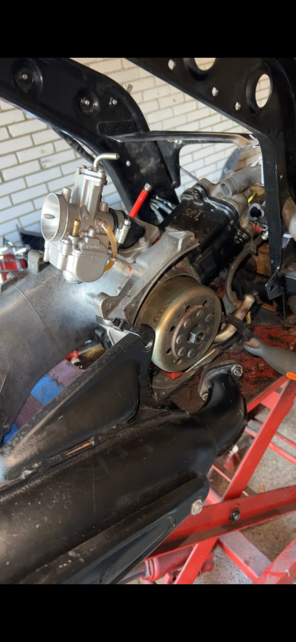 Hexagon 125 Blok met Jasil krukas en 28pwk Polini carb., Fietsen en Brommers, Ophalen, Gebruikt, Blok
