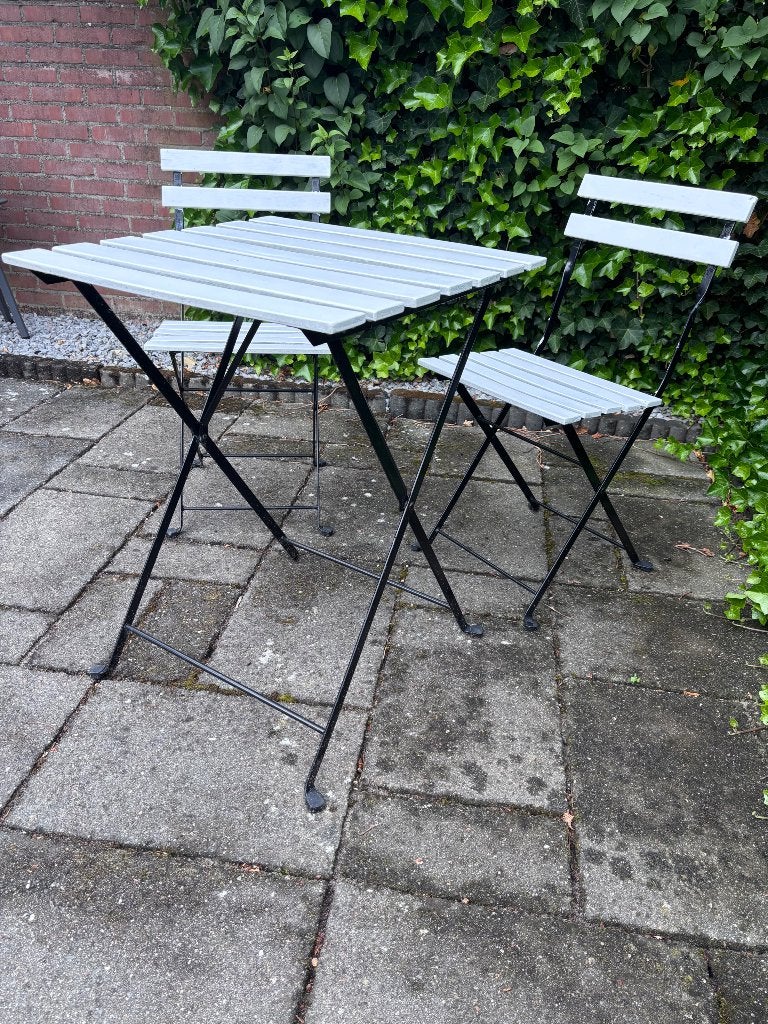 Bistro setje, Tuin en Terras, Gebruikt, Tuinset, Hout, Eettafel