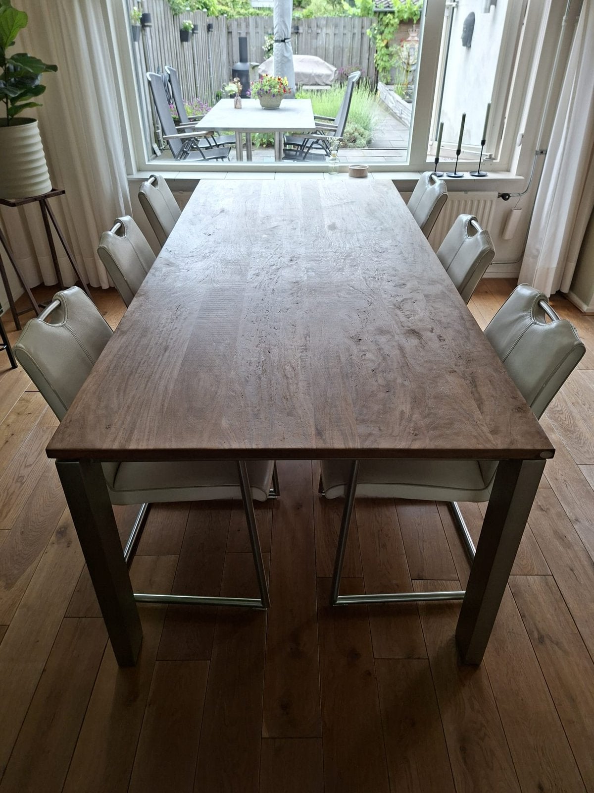 Eettafel met 6 stoelen, Huis en Inrichting, Complete eetkamers, Ophalen, Gebruikt, 4 tot 6 stoelen