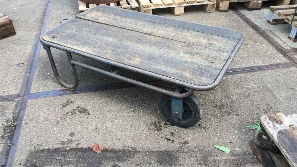 Oude Magazijn- Transportwagen(s) - Industrieel & Stoer, Antiek en Kunst, Curiosa en Brocante, Ophalen