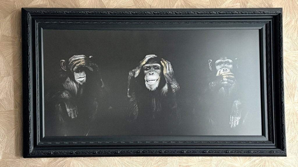 Schilderijlijst Barok zwart met afbeelding 120x60, Ophalen, Zo goed als nieuw, 125 cm of meer, Schilderij